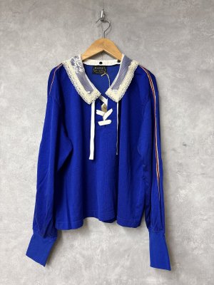 画像1: 2026春夏　MARET(マレ) 　プレーティングガーリースポーツT　　14；ブルー　サイズ；F (1)