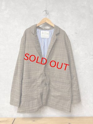 画像1: 2026春夏　GTH　　キラキラ　グレンチェック　ジャケット　　7；茶　　 (1)