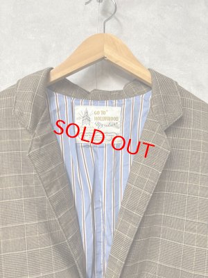 画像2: 2026春夏　GTH　　キラキラ　グレンチェック　ジャケット　　7；茶　　 (2)