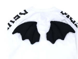 画像4: MY FIRST HYSTERIC　　DEVILKIN 羽付き 長袖2WAYALL　　00；ホワイト　　サイズ；F(60-70cm) (4)