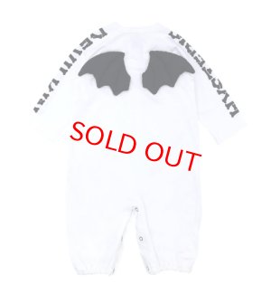 画像2: MY FIRST HYSTERIC　　DEVILKIN 羽付き 長袖2WAYALL　　00；ホワイト　　サイズ；F(60-70cm) (2)