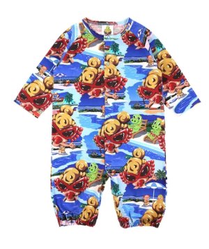 画像1: MY FIRST HYSTERIC  A SONG VACATION総柄 長袖2WAYALL　　４４；ブルー系　　サイズ；F(60-70cm) (1)