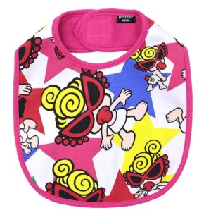 画像1: MY FIRST HYSTERIC  SUPER STAR WITH MINI総柄 スタイ　　98；ピンク系　サイズ；F (1)