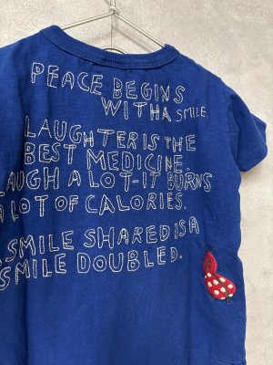 画像4: 2026春夏 　DENIMDUNGAREE　ビンテージテンジク LITTLE CAMP TEE　　14；ブルー (4)