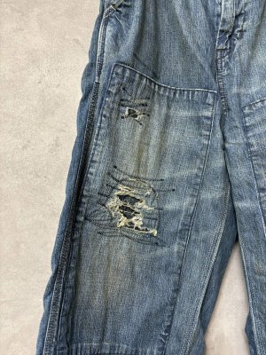 画像2: 2026春夏 　DENIMDUNGAREE　　8OZデニム リメイクPN　　14；ブルー (2)