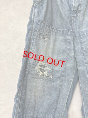 画像2: 2026春夏 　DENIMDUNGAREE　　8OZデニム リメイクPN　　14；ブルー (2)