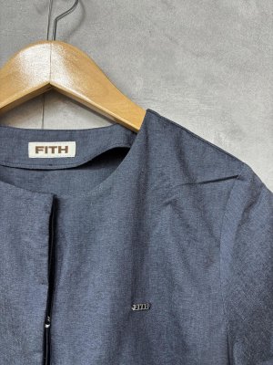 画像2: 2026春夏　FITH  　バックラッシュリネン　S/S　ブラウス　　4；紺 (2)