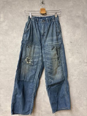 画像1: 2026春夏 　DENIMDUNGAREE　　8OZデニム リメイクPN　　14；ブルー (1)