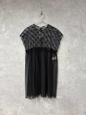 画像1: 2026春夏　FITH  　チュールレースワンピース　　2；黒　 (1)
