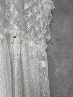 画像2: 2026春夏　FITH  　チュールレースワンピース　　1；白　サイズ；LL (2)