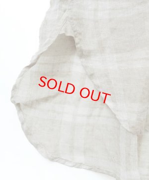 画像4: Veritecoeur       　リネンチェックヨークシャツ　　サイズ；F (4)