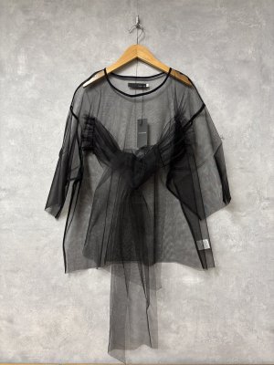 画像1: ??nunuforme 　 リボンチュールT 　　BLACK (1)