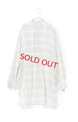 画像3: Veritecoeur       　リネンチェックヨークシャツ　　サイズ；F (3)