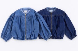 画像1: OCEAN&GROUND 　Jr.ノ-カラーフリルデニムJKT (1)