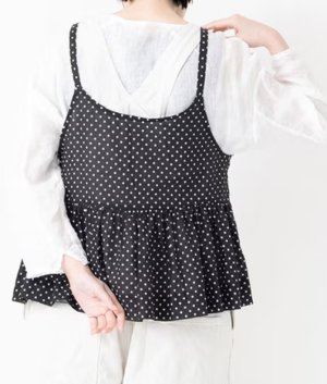 画像3: Veritecoeur     ドット2WAYキャミソール　　SUMIKURO　サイズ；F (3)