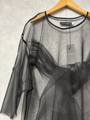 画像2: ??nunuforme 　 リボンチュールT 　　BLACK (2)