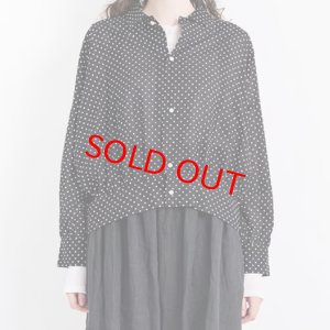 画像1: Veritecoeur   ドットギャザーブラウス　　SUMIKURO　サイズ；F (1)