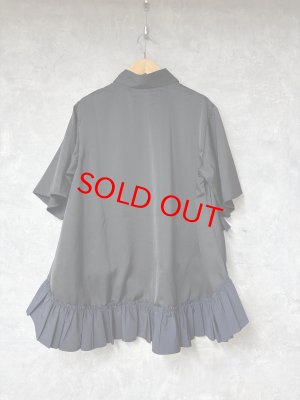 画像3: ??nunuforme 　 ボリュームフリルシャツ　　BLACK (3)