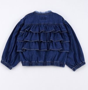 画像2: OCEAN&GROUND 　ノ-カラーフリルデニムJKT　　 (2)