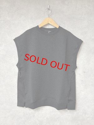 画像1: ヴァンブラン vent blanc　　幾何学JQ*ブロードコンビベスト　　BLACK　サイズ；F　 (1)