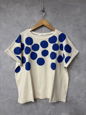 画像1: NATURAL LAUNDRY  　空紡天竺リンゴpt ドルマンT　　150；ホワイト　　サイズ2 (1)