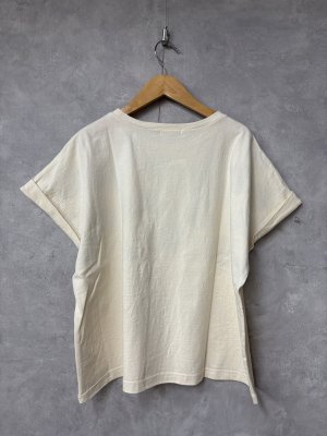 画像3: NATURAL LAUNDRY  　空紡天竺リンゴpt ドルマンT　　150；ホワイト　　サイズ2 (3)