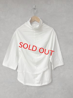 画像1: gomme 　ハイネックチュールＴ 　1；白　サイズ；M (1)