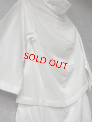 画像2: gomme 　ハイネックチュールＴ 　1；白　サイズ；M (2)