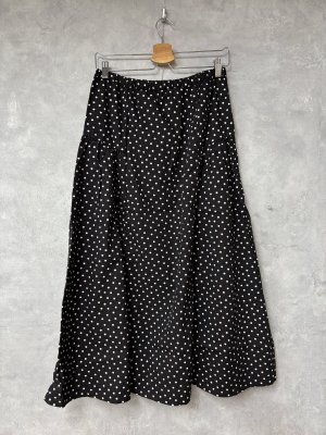 画像4: ヴァンブラン vent blanc　　40/1ランダムドットpt ギャザースカート　　BLACK　　サイズ；F　 (4)