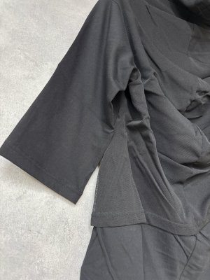 画像2: gomme 　ハイネックチュールＴ 　3；黒　サイズ；M (2)