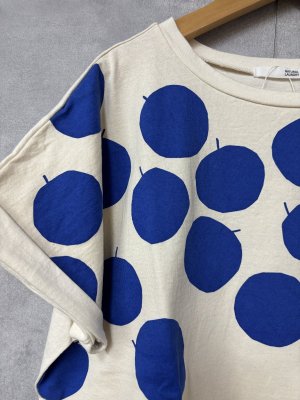 画像2: NATURAL LAUNDRY  　空紡天竺リンゴpt ドルマンT　　150；ホワイト　　サイズ2 (2)