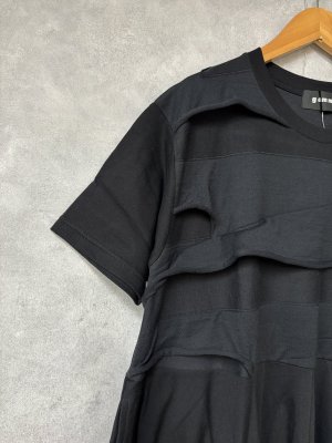 画像2: gomme 　アシメパネルカットワンピース　3；黒　サイズ；M (2)