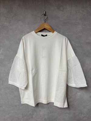 画像1: ヴァンブラン vent blanc　　40/2天竺*30/ウェービーボイルP/O　　OFF WHITE　サイズ；F　 (1)