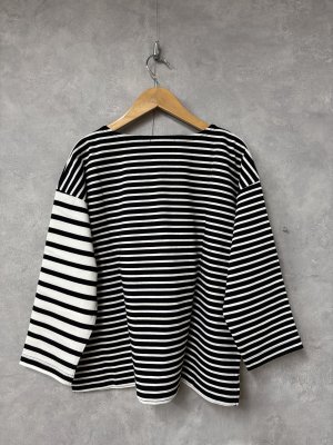 画像3: NATURAL LAUNDRY  　パネルBDバイカラープルオーバー　　992；ブラック系　サイズ2 (3)