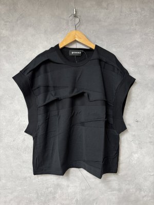 画像1: gomme 　ルーズパネルＴ　3；黒　サイズ；M (1)