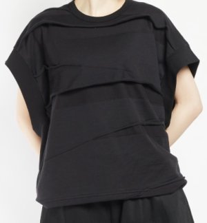 画像4: gomme 　ルーズパネルＴ　3；黒　サイズ；M (4)