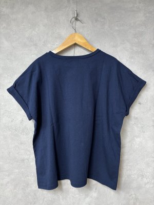 画像3: NATURAL LAUNDRY  　空紡天竺リンゴpt ドルマンT　　480；ネイビー　サイズ2 (3)