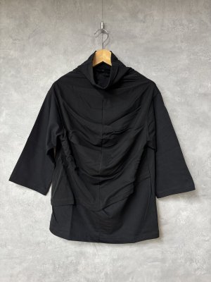 画像1: gomme 　ハイネックチュールＴ 　3；黒　サイズ；M (1)