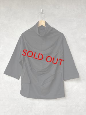 画像1: gomme 　ハイネックチュールＴ 　3；黒　サイズ；M (1)