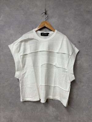 画像1: gomme 　ルーズパネルＴ　1；白　　サイズ；M (1)