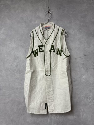 画像1: 2026春夏 　DENIMDUNGAREE　ベースボール ベスト　　1；白 (1)