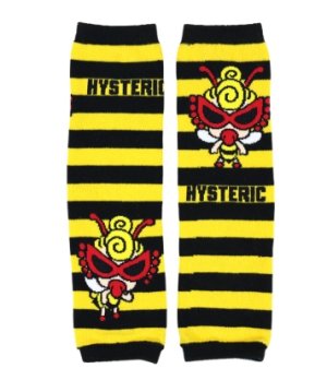 画像4: HYSTERIC MINI 　LITTLE BEE ボーダー レッグウォーマー　　 (4)