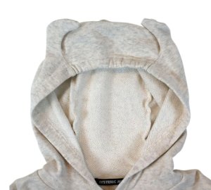 画像3: HYSTERIC MINI 　DEVILKIN つの付き 半袖裏毛 パーカー　　10；ブラック (3)