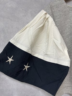 画像2: 2026春夏　GTH　　テンジク スクエア ネック スター TEE　3；グレー (2)