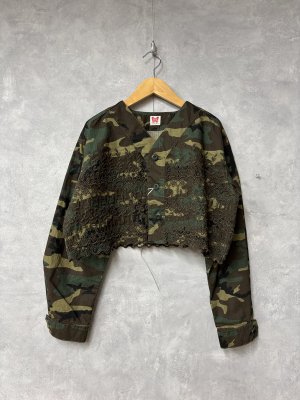 画像1: 2026春夏　GTH　  カットワーク ファティーグ ショートJK　　9；カーキ　　サイズ；F (1)