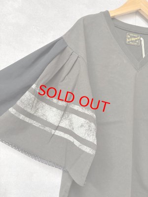 画像2: 2026春夏　GTH　　テンジク フリフリ フットボール TEE　　17；チャコール (2)