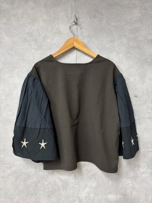 画像3: 2026春夏　GTH　　テンジク スクエア ネック スター TEE　17；チャコール (3)