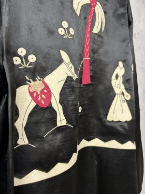 画像5: 2026春夏　MARET(マレ) 　ビンテージサテンメキシカンジャケット　2；黒　サイズ；F (5)