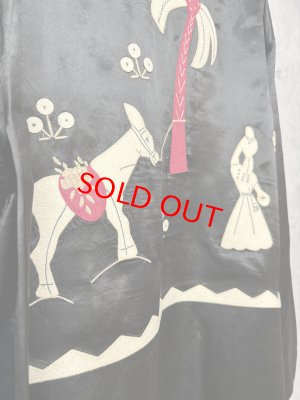 画像5: 2026春夏　MARET(マレ) 　ビンテージサテンメキシカンジャケット　2；黒　サイズ；F (5)