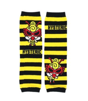 画像1: HYSTERIC MINI 　LITTLE BEE ボーダー レッグウォーマー　　 (1)